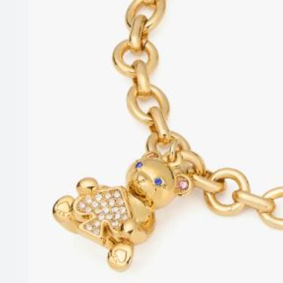 KATE SPADE Oh What Fun Teddy Bear Charm Bracelet in Gold - Picture 4 of 4